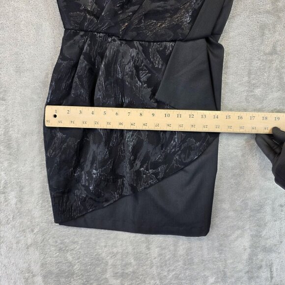 BCBGGeneration Dress Womens 2 Metallic Jacquard Sweetheart Strap Mini Party - Picture 5 of 13